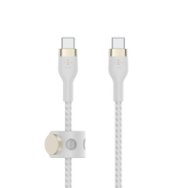 Belkin BOOST CHARGE USB-C vers 2.0 Tressé Silicium 1M Blanc - Numérique