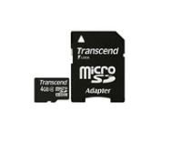 Carte mémoire microSDHC Transcend 4GB Classe 4 4MB/s