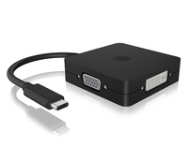 Adaptateur USB-C vers DVI/VGA/DP/HDMI ICY BOX IB-DK1104-C