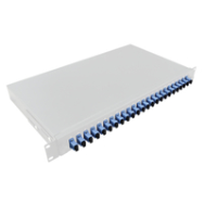 LogiLink FB2402G SC Panneau de brassage en fibre métallique gris 1U