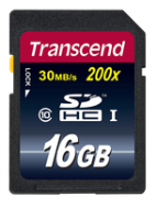 Carte mémoire Transcend SDHC 16GB Classe 10 30 Mo/s