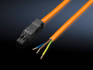 Câble de raccordement d'éclairage du système Rittal SZ Led - Câble d'alimentation (W) - 100-240 V - 3 m - orange (Paquet de 5)