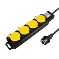 LogiLink LPS254 1,5 m 4 prises CA Extérieur Type F IP44