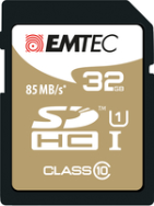 EMTEC ECMSD32GHC10GP - 32 Go - SDHC - Classe 10 - 85 Mo/s - 21 Mo/s - Noir, Marron