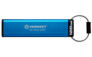 Kingston IronKey Keypad 200 128GB USB-C 3.2 Gen 1 Blå Säkert
