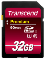 Carte mémoire Transcend SDHC 32 Go classe 10 UHS-I 90 Mo/s U1