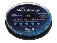 MediaRange MR500 BD-R 25 Go, paquet de 10