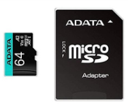 ADATA Premier Pro 64 Go microSDXC UHS-I, 100 Mo/s en lecture, 80 Mo/s en écriture