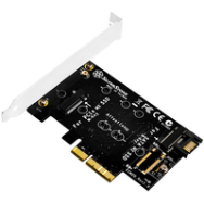 Adaptateur SilverStone ECM20 M.2 vers PCIe SATA noir