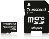 Adaptateur microSDHC 16 Go Transcend Classe 10 UHS-I 90 Mo/s U1