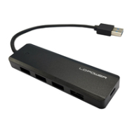 LC-HUB-U3-4-V2 : 4 ports USB-A + 1 hub USB-C, noir