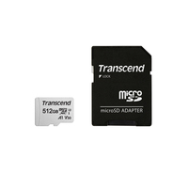 Transcend microSDXC 300S 512GB 95MB/s U3 avec adaptateur
