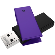 EMTEC C350 Brick 2.0 - 8 Go - USB Type-A - 2.0 - 15 Mo/s - Pivotant - Noir, Violet