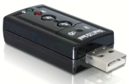 Adaptateur audio USB 7.1 Delock - 2 x 3,5 mm - USB 2.0 - Noir
