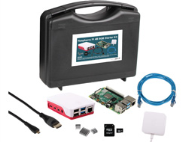 Kit complet Raspberry Pi Pi4B 8 Go avec boîtier rouge/blanc