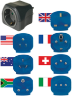 Brennenstuhl Adaptateur de voyage Type C universel 250V 10A noir