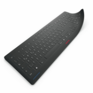 Cherry 61510017 - Housse de clavier - Silicone - 463 mm - 164 mm - 100 g - Noir