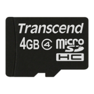 Carte mémoire microSDHC Transcend TS4GUSDC4 4 Go