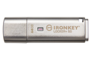 Kingston IronKey Locker+ 50 64GB USB 3.2 Gen 1 Silver Säkert Minne