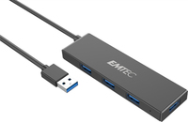 EMTEC T620A Hub Type-A Classic - USB 3.2 Gen 1 (3.1 Gen 1) Type-A - USB 3.2 Gen 1 (3.1 Gen 1) Type-A - Noir