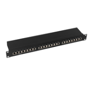 LogiLink NP0055 Panneau de brassage Cat6 S/UTP en acier noir 19"