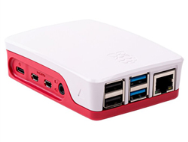 Boîtier Raspberry Pi pour Pi 4 Modèle B Rouge/Blanc