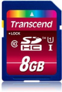 Carte mémoire Transcend SDHC 8 Go classe 10 UHS-I 90 Mo/s U1