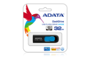 Clé USB ADATA UV128 128 Go USB 3.2 Gen 1, 90 Mo/s, coulissante, noir/bleu