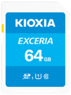 Kioxia Exceria - 64 GB - SDXC - Class 10 - UHS-I - 100 MB/s - Class 1 (U1)
