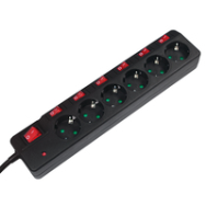 LogiLink LPS233 1,5 m 6 prises AC intérieur Type C IP20