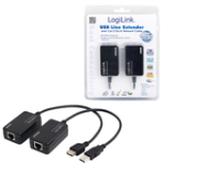 Prolongateur de ligne USB LogiLink via CAT5/6 0,3 m