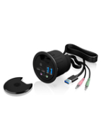 Hub USB-C/A ICY BOX IB-HUB1403B avec audio