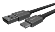 EMTEC T700C - 1,2 m - USB A - USB C - Noir