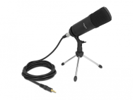 Microphone de podcast professionnel Delock avec connecteur XLR et prise jack 3 broches - Audio/Multimédia