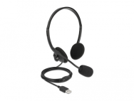 Delock 27178 - Casque stéréo USB ultra-léger avec contrôle du volume