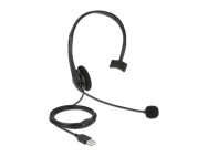 Delock 27177 - Casque mono USB avec contrôle du volume ultra-léger