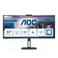 Moniteur LED QHD ultra-large AOC V5 CU34V5CW/BK 34"