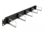 Delock 66918 - Panneau de gestion des câbles - Noir - Métallique - Métal - 1U - Chine - 48,3 cm (19")