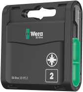 Boîte d'embouts Wera 20 pièces - 15 pièces - Pozidriv - PZ 2 - Plastique - 2,5 cm - Plastique