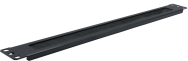 Rockstable 1U 19" Couvercle avec Brosse Seal Panneau de gestion des câbles Noir