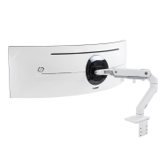 Ergotron Série HX Bras de bureau pour écran HX avec pivot HD (blanc) - Pince - 19,1 kg - 124,5 cm (49") - 100 x 100 mm - Réglage en hauteur - Blanc