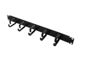 LogiLink Barre de Gestion des Câbles 19" 1U Noir