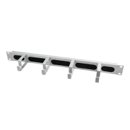 Panneau de gestion des câbles LogiLink 19" 4 anneaux en acier