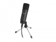 Microphone à condensateur USB professionnel Delock 24 bits 192 kHz pour PC et