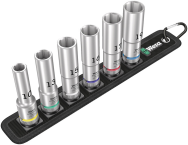 Wera 05004565001 - Jeu de douilles - 1/2" - Métrique - 6 têtes - 10, 13, 15, 16, 17, 19 mm - 290 mm