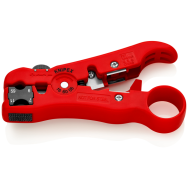 KNIPEX 16 60 06 SB Outil à dénuder pour câbles coaxiaux 125 mm