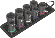 Wera 05004580001 - Jeu de douilles - 1/2" - Métrique - 9 têtes - 13, 14, 15, 16, 17, 18, 19, 20, 21 mm - 230 mm