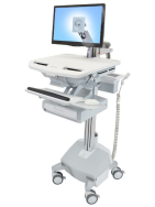 Ergotron StyleView - Chariot multimédia - Aluminium - Gris - Blanc - Aluminium - Plastique - Acier zingué - Écran plat - 15 kg - 61 cm (24")