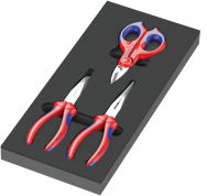 Jeu de pinces Knipex 3 pièces avec insert en mousse Wera 05150181001