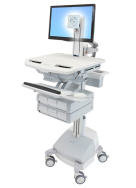 Ergotron StyleView - Chariot multimédia - Aluminium - Gris - Blanc - Aluminium - Plastique - Acier zingué - Écran plat - 16,8 kg - 61 cm (24")